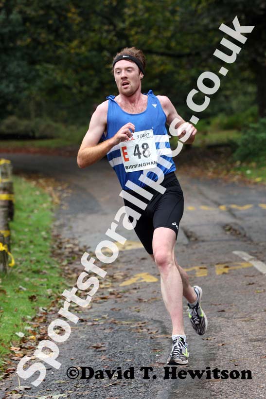 Richard Morrell (Morpeth) on the 5th leg of the senior mens 6 stage relay at the ERRA Mens 6 and Womens 4 Stage Road Relays, Sutton Park, Birmingham Road Relays.